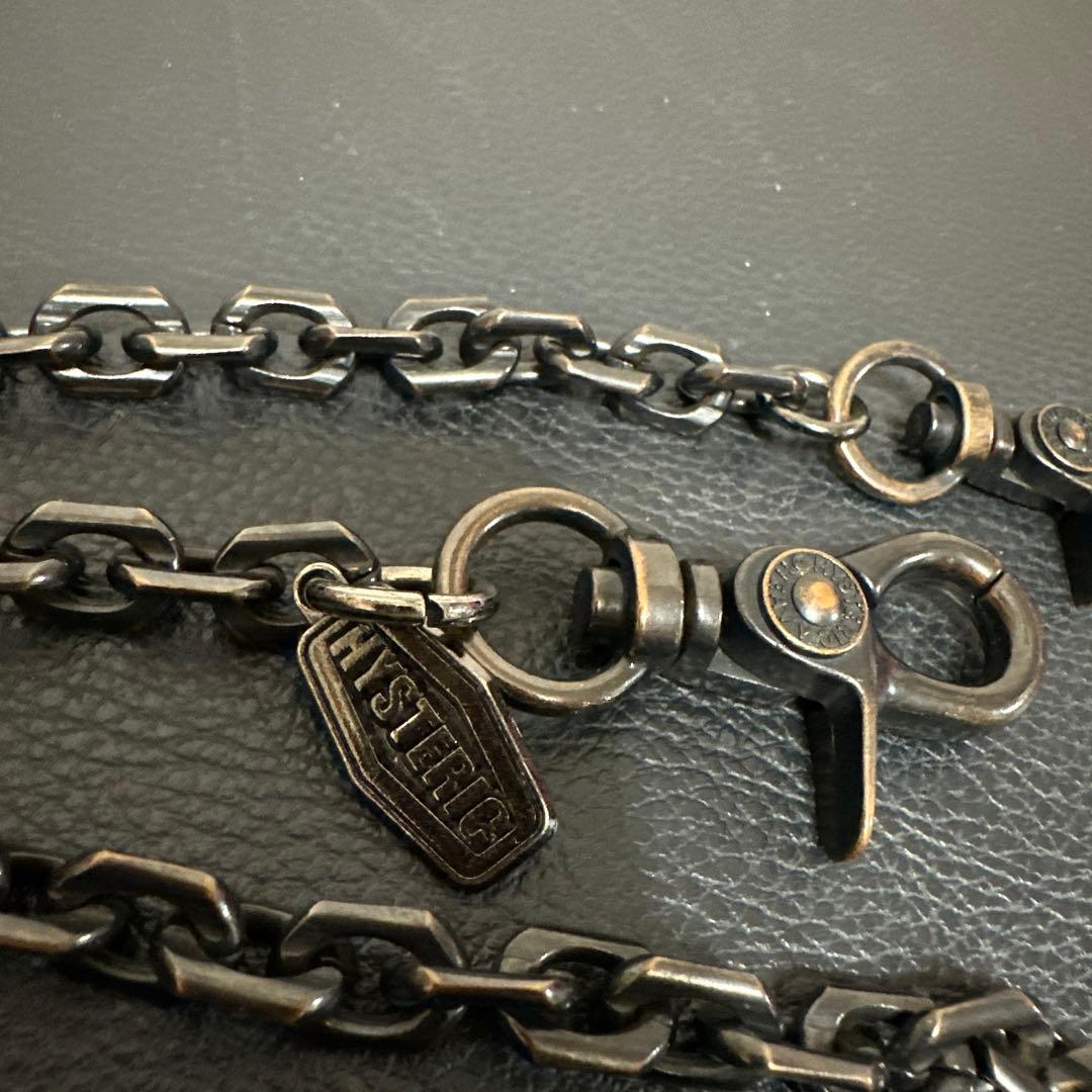 ☆HYSTERIC GLAMOUR☆ウォレットチェーン☆ガンメタ☆65cm☆美品