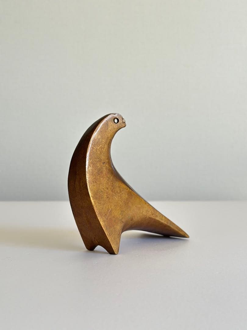 三枝惣太郎 新生鳩 ブロンズ彫刻 アート 美術 古道具 モダンデザイン