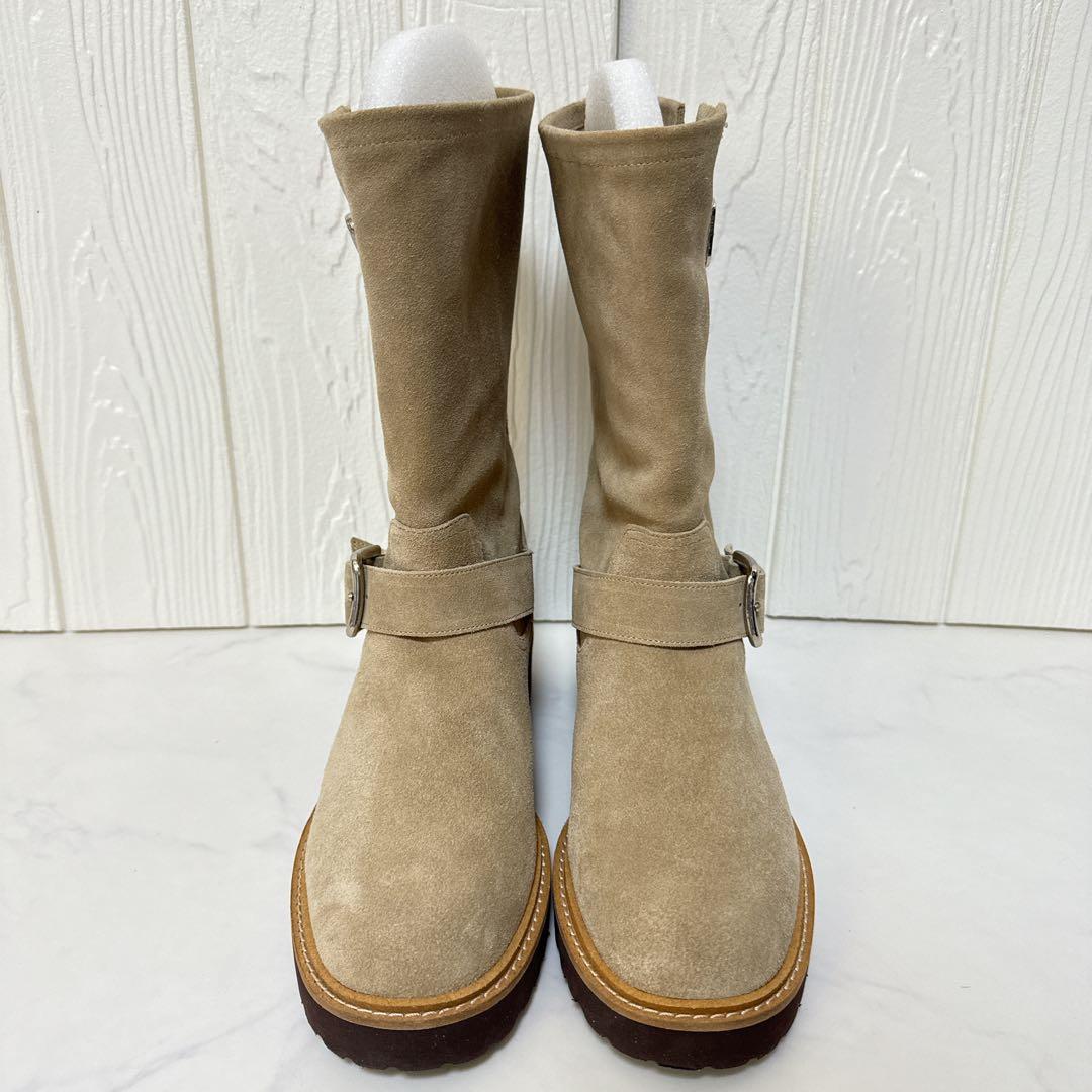 箱付き LE TALON レザーエンジニアブーツ 牛革スエード M 23.5