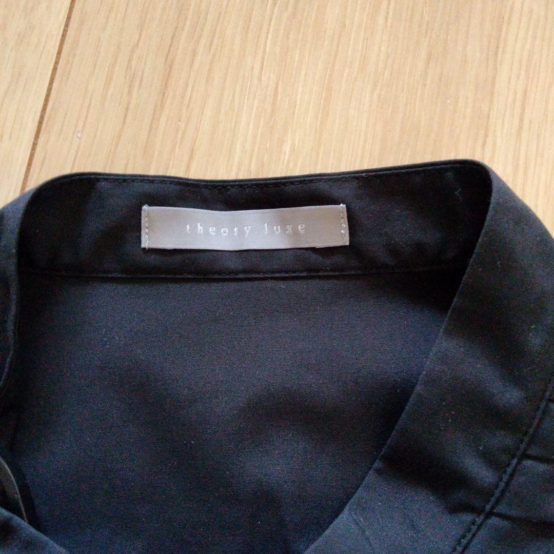 本日のみ出品【Theoryリュクス】ブラックプリーツ長袖シャツ