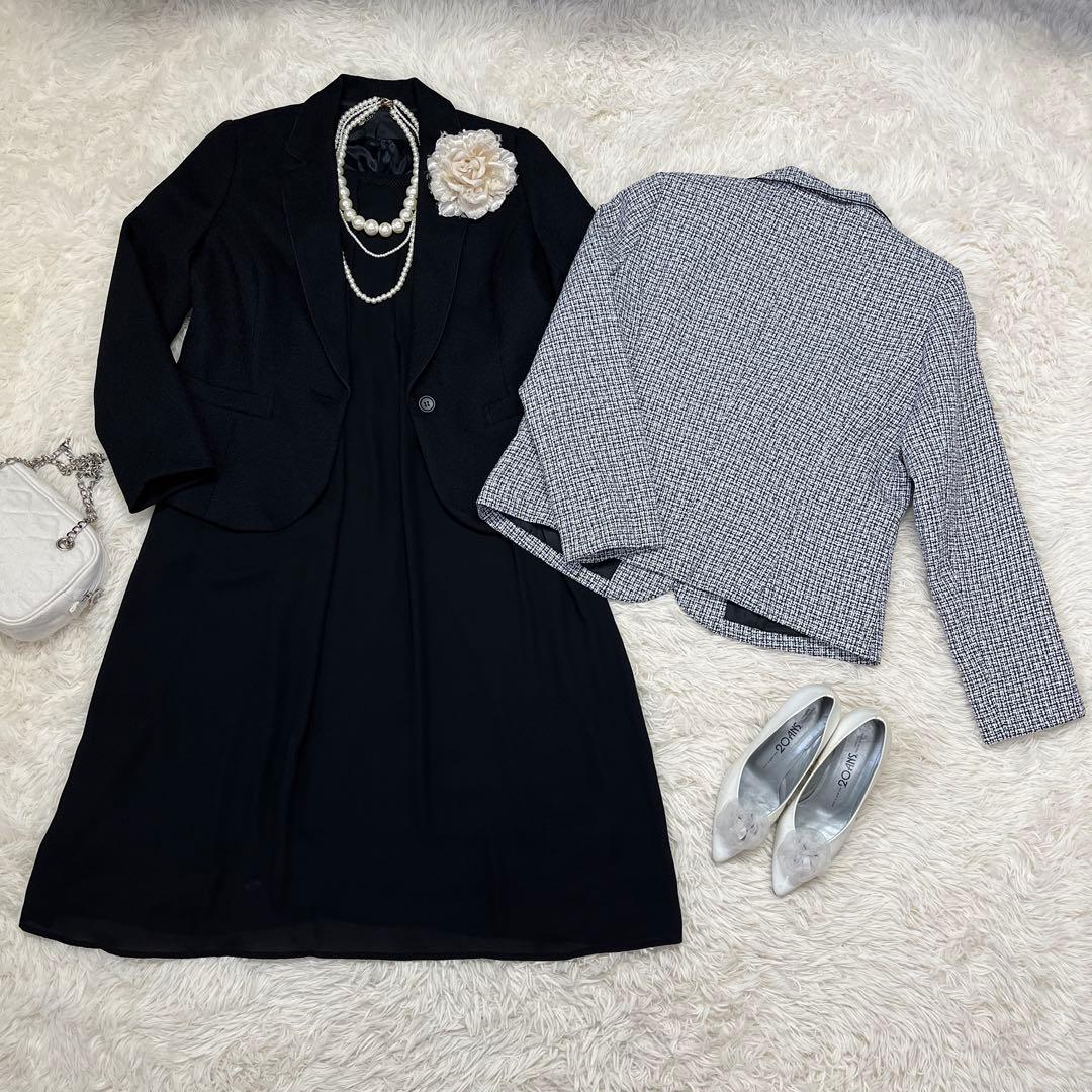 新品★フォーマルスーツ 19号 ジャケット2点+ワンピース3点セット大きいサイズ