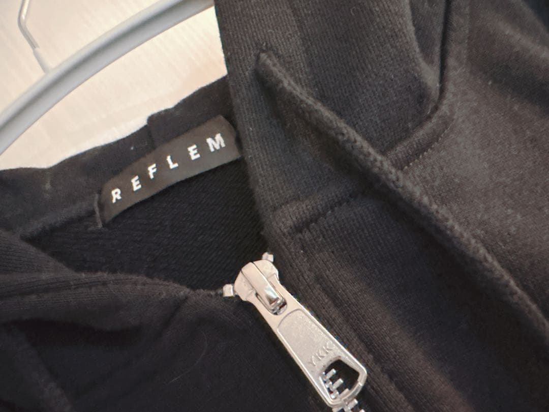 『REFLEM/レフレム』クロス総柄ラインストーンZIPパーカー パープル 紫