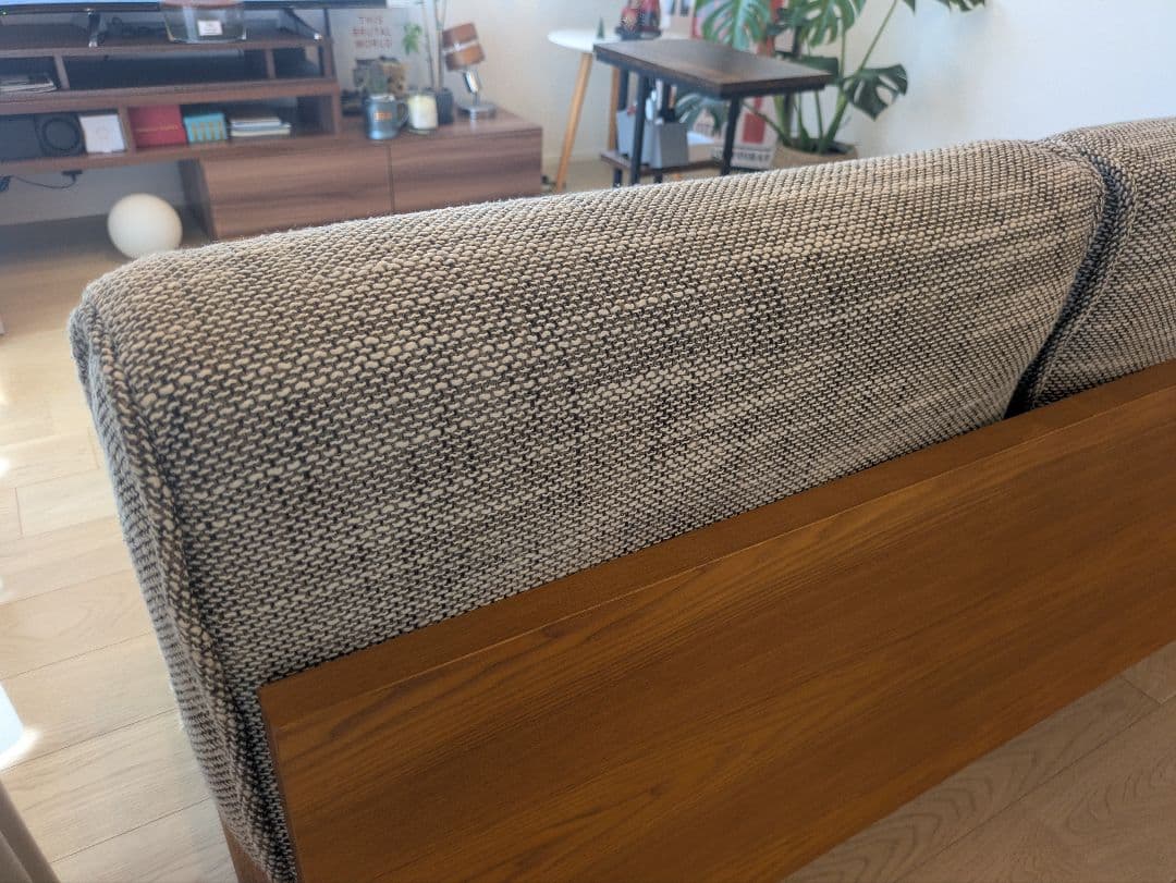 aka【Unico】アルベロ ソファ 3人掛け チークカラー × ベージュ