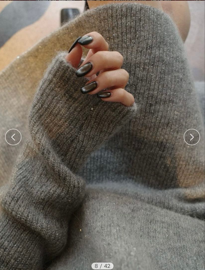 襟付きペプラムニットミニワンピース