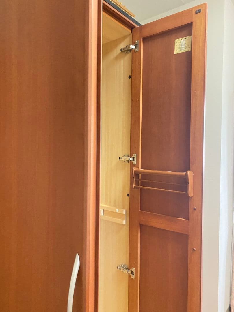 洋服タンス　ミラー付き　天然木　洋タンス　箪笥　二段