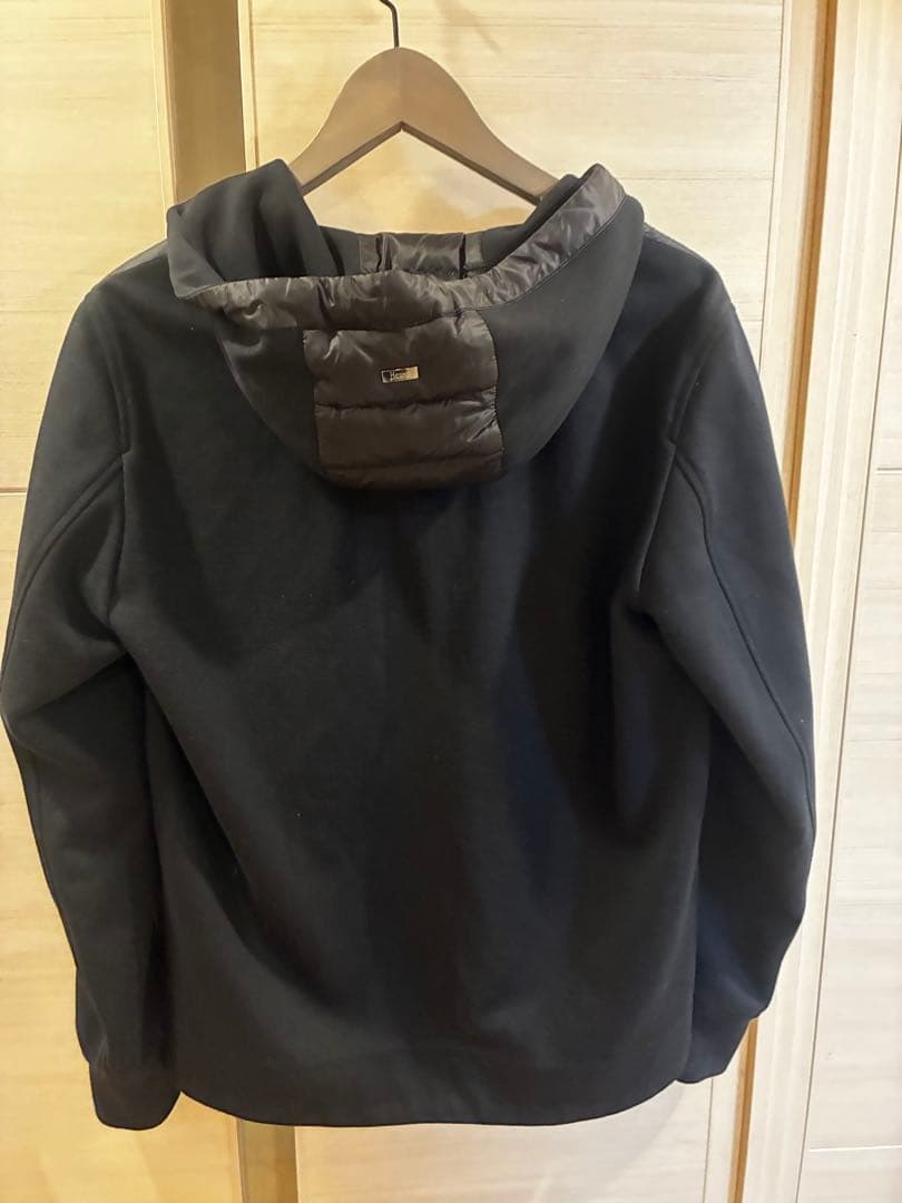 ★美品/HERNOヘルノハイブリッドダウンパーカー/黒ブラック/サイズ46M程度