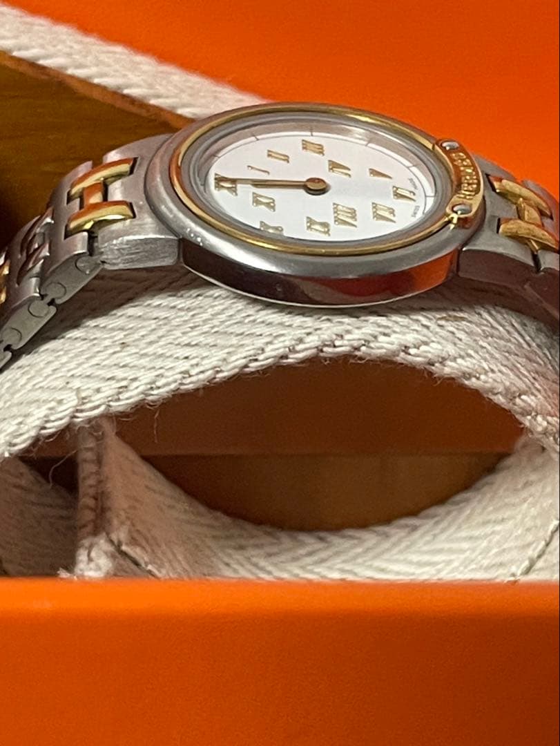 エルメス 腕時計 メテオール ゴールド シルバー コンビ