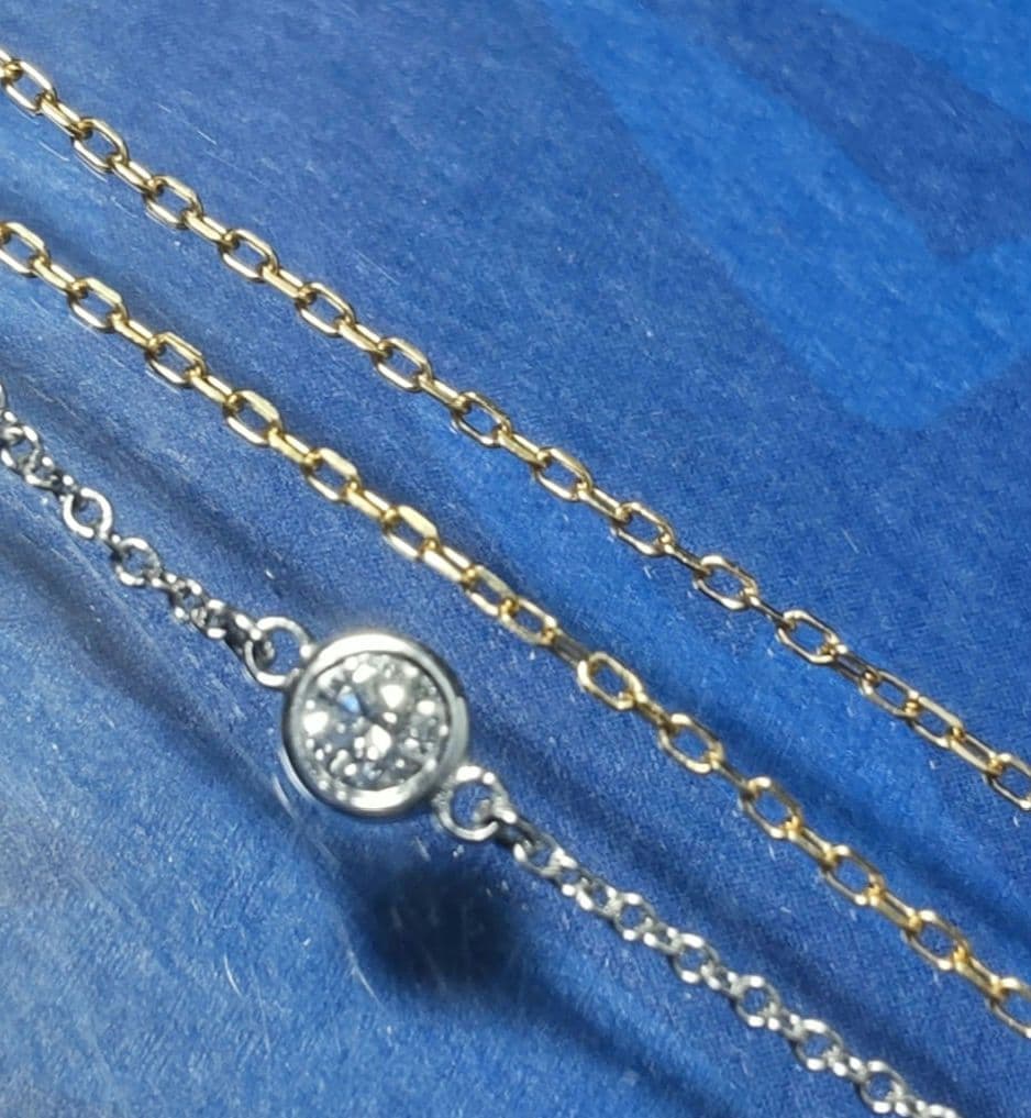 新品同様♡高品質ダイヤ♡k18♡1.00カラット♡大振りラインネックレス