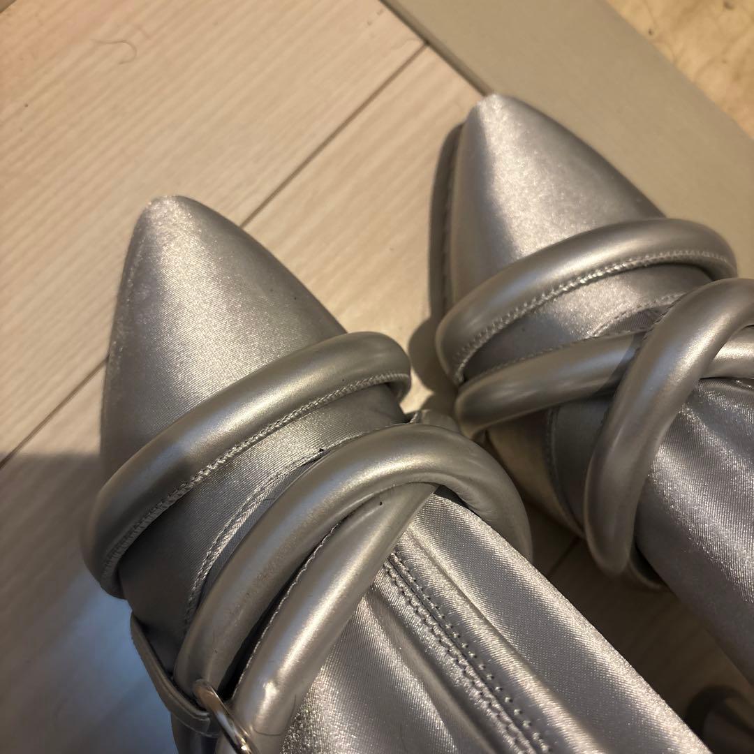 け*ろ様 yello スパイラルブーツ シルバー