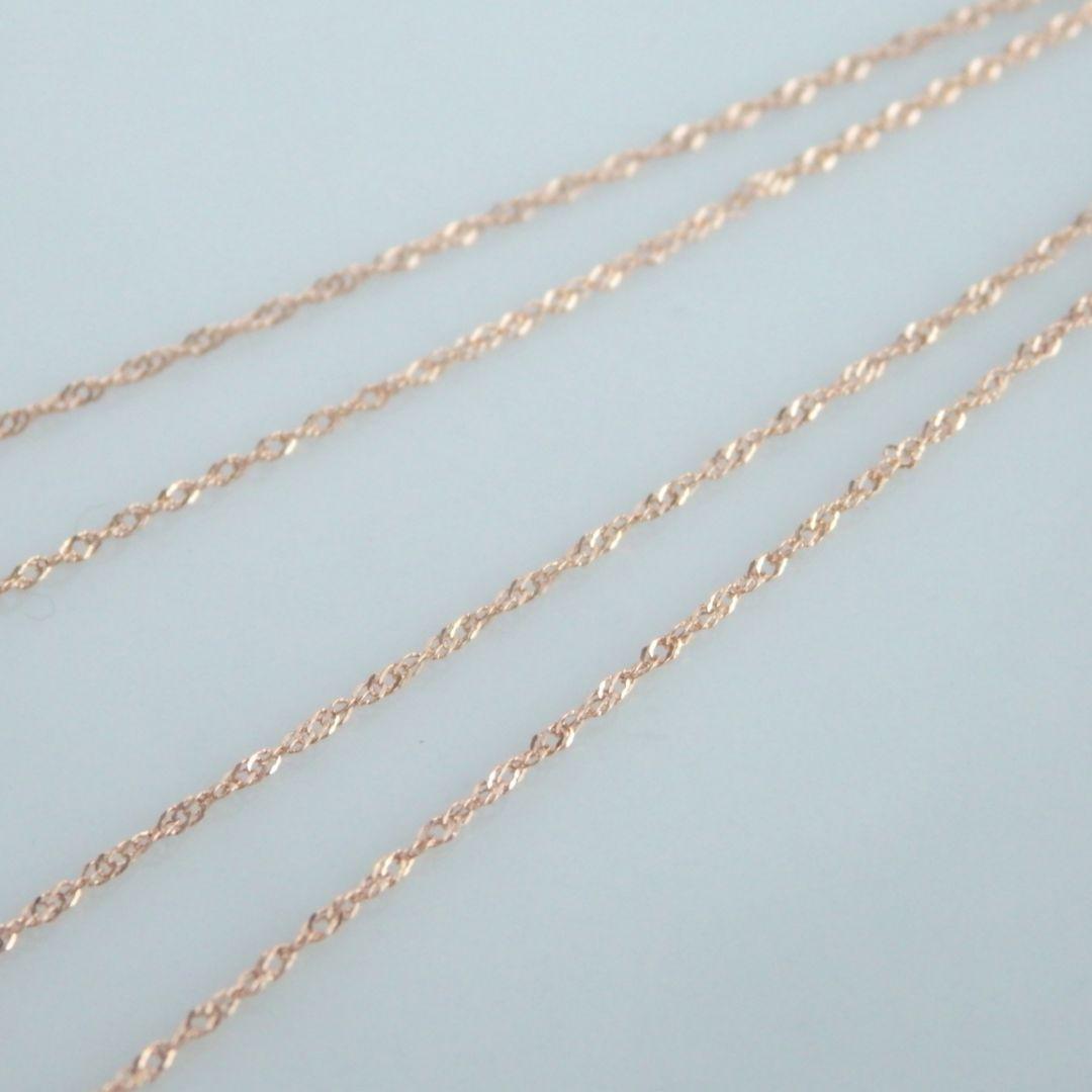 みなと　k18ネックレス　PG　スクリューチェーン　k18リング