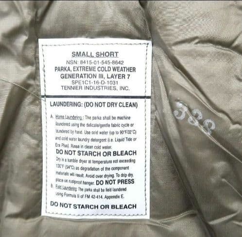 新品 S-S 米軍実物 ECWCS Gen III Level 7 ジャケット