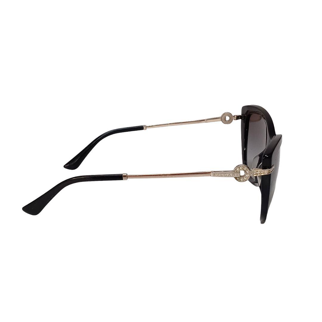 ブルガリ BVLGARI サングラス ラインストーン ブラック キャットアイ