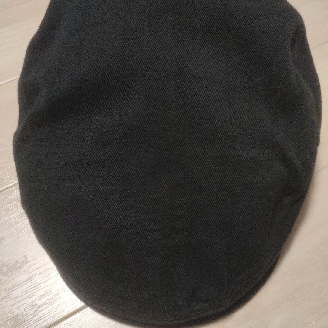 バーバリー ブラックレーベル ハンチング 帽子　キャップ　ブラック　黒　ロゴ刺繍