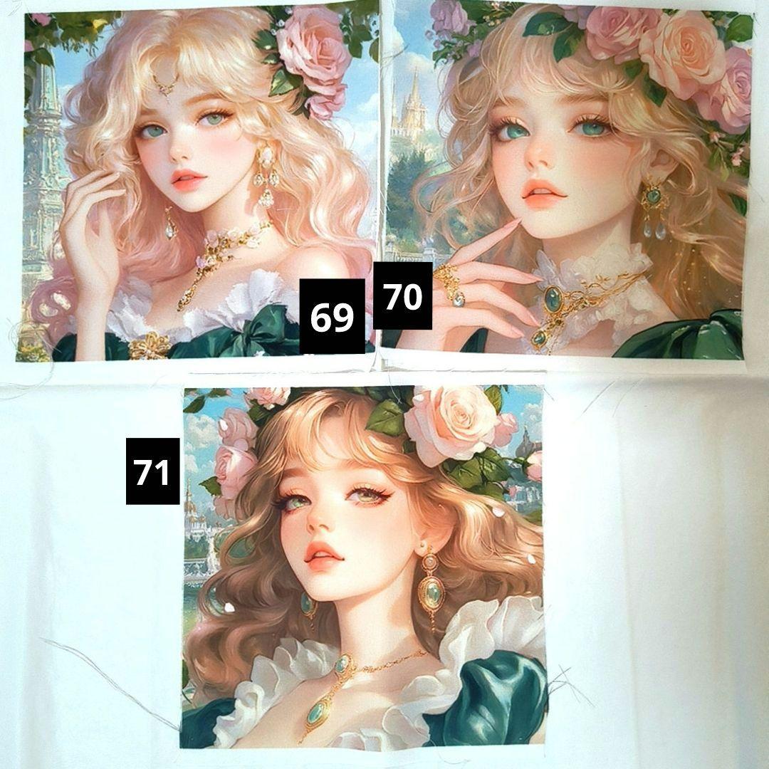 女の子パネル生地⑩　ハンドメイド用