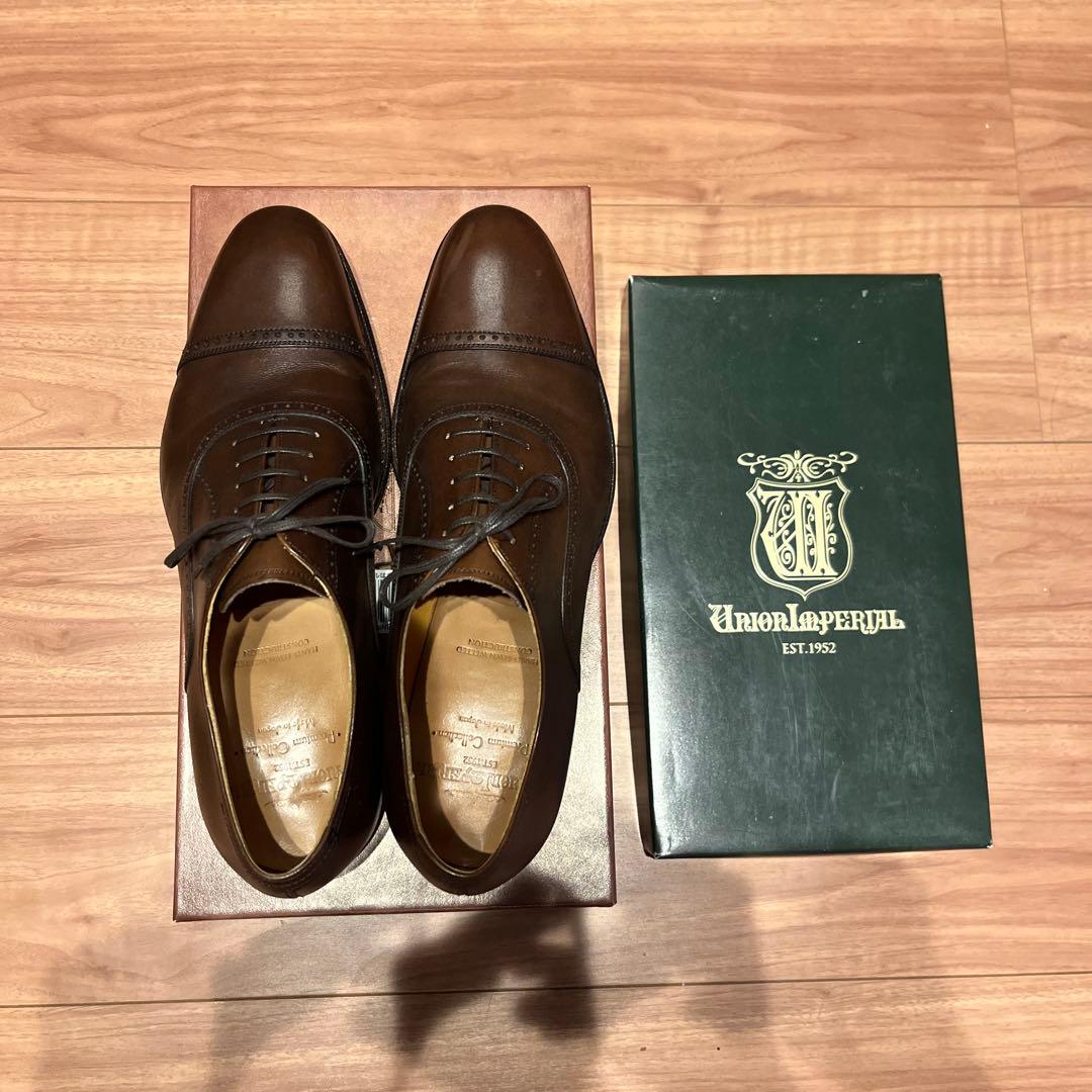 【レア】日本製 ユニオンインペリアル ブラウン ストレートチップ ドレスシューズ