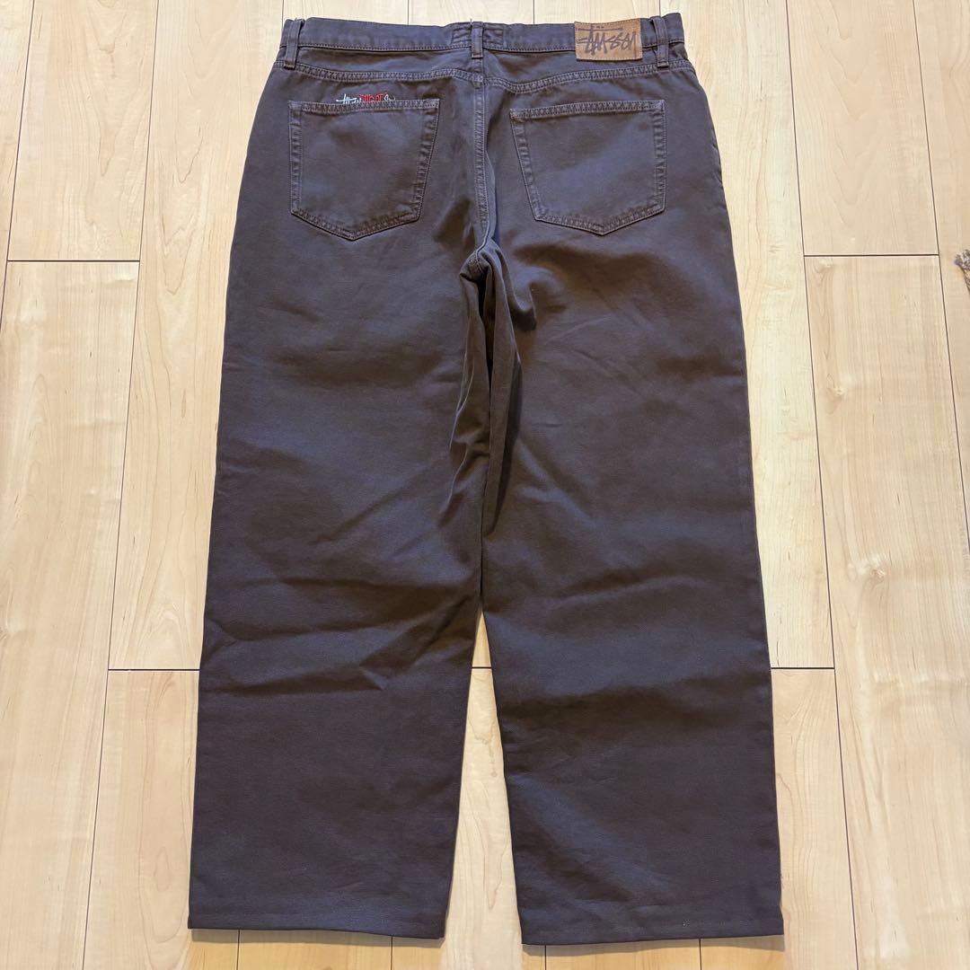 STUSSY BIG OL' JEANS 34インチ ブラウン ステューシー
