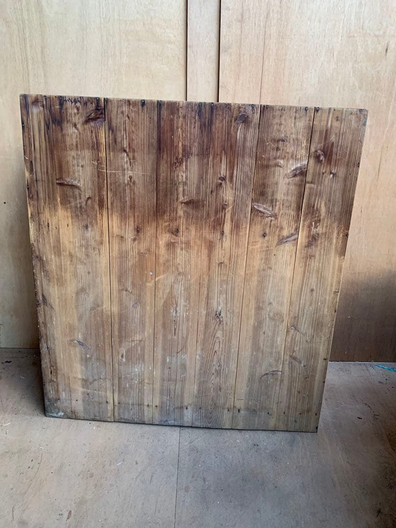 古い木全面ガラス収納陳列棚戸　店舗什器古家具