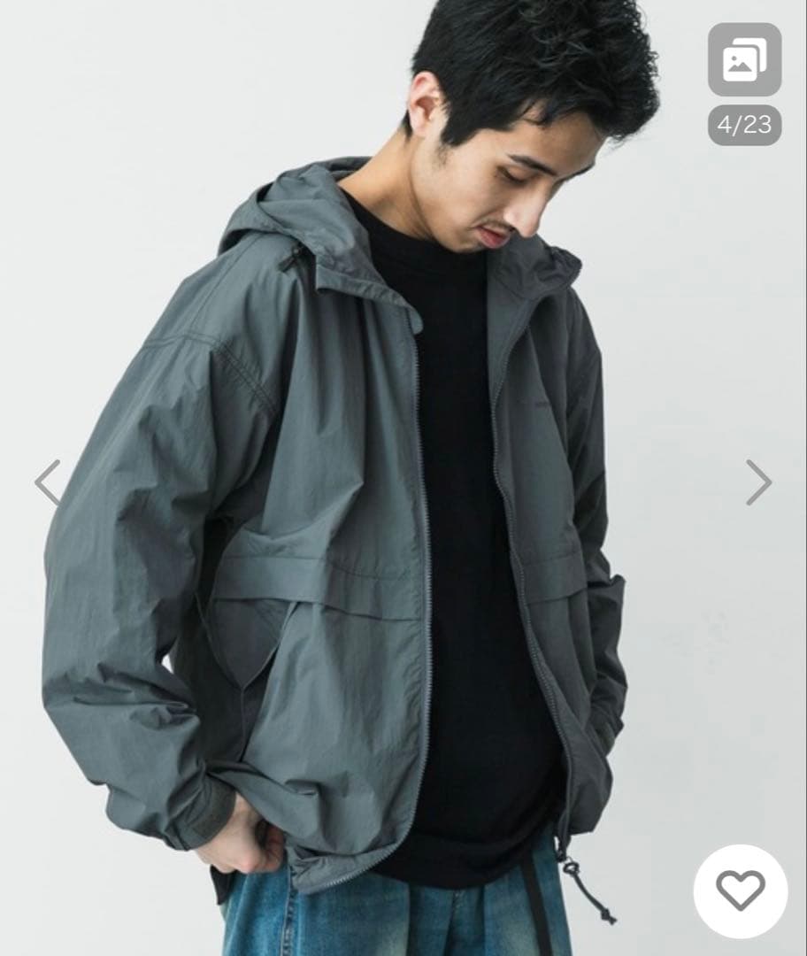 【ヨセウエ】Doors別注 peak グレー ナイロンジャケット