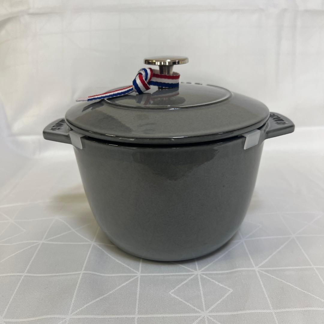 staubストウブ ラ・ココットde GOHAN M グレー 16cm【美品】