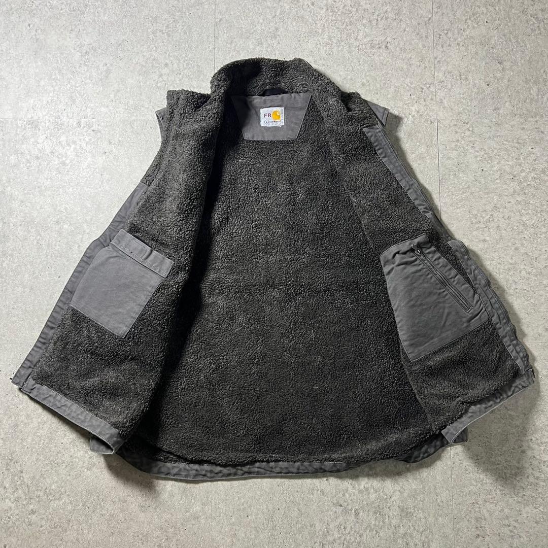 Carhartt FR ダックベスト 裏ボア グレー L〜XL 00s