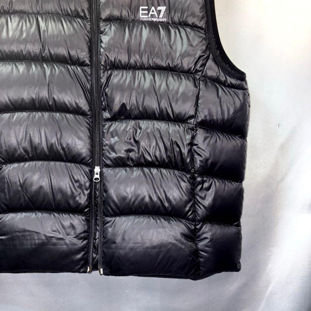 エンポリオ アルマーニ EA7 ダウンベスト メンズ 黒白 Mサイズ