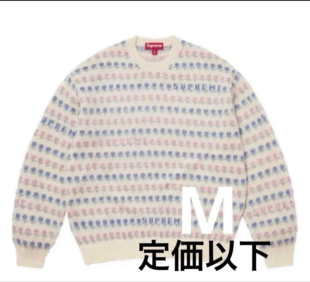 トップス Supreme Flowers llic Sweater Ivory M