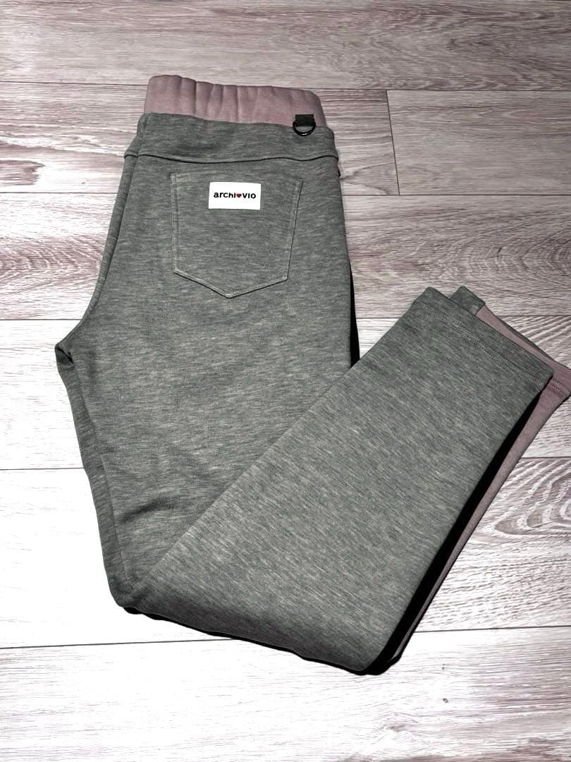 美品アルチビオ 裏起毛バイカラーパンツ ピンク 38 M スウェット