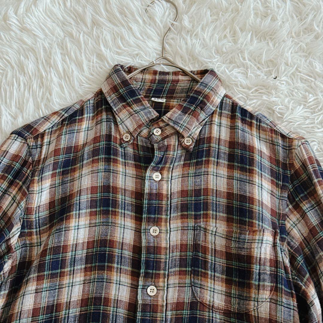 現行タグ✨45R ダブルガーゼシャツ ワンポイントR刺繍 2サイズ チェック