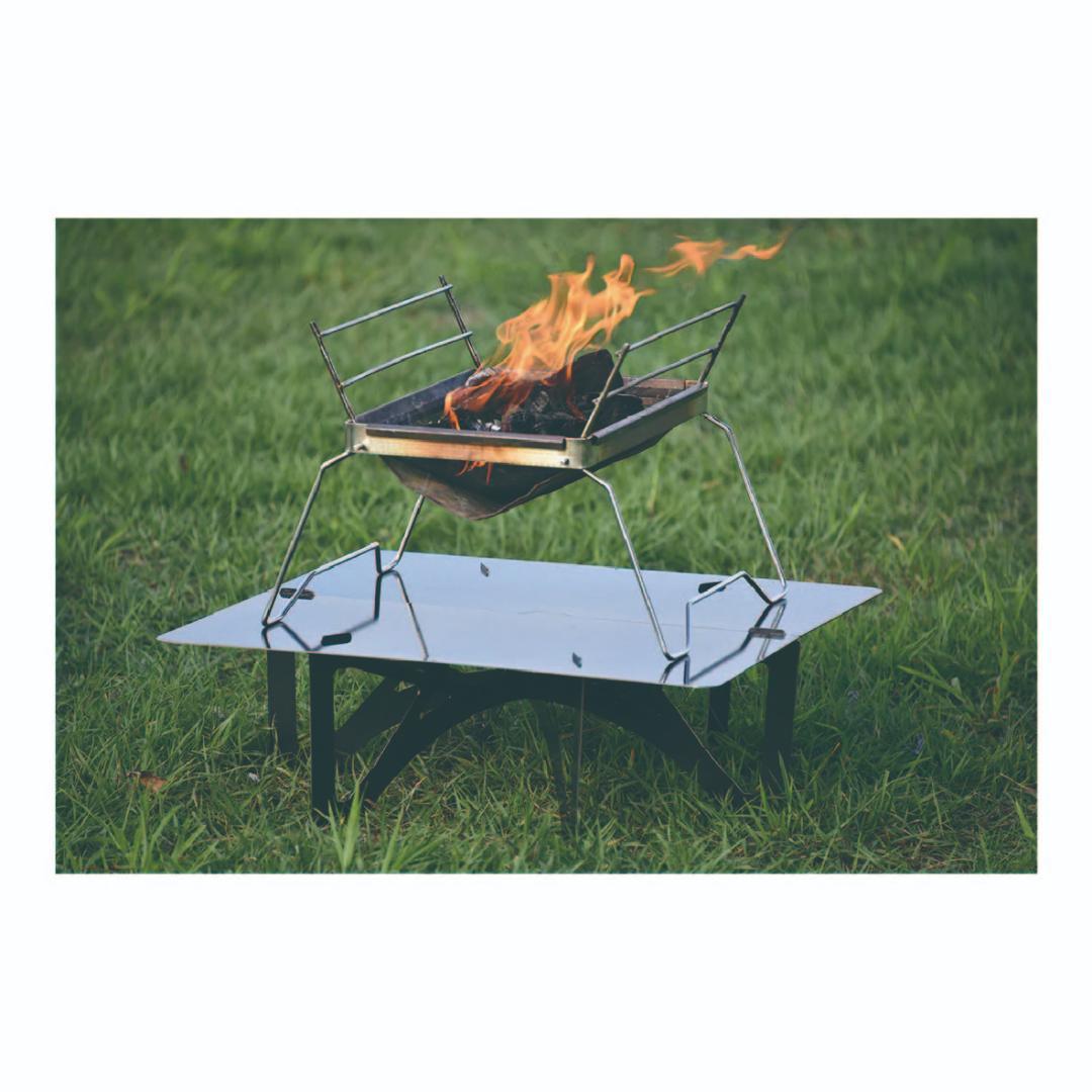 新品 未開封 ベルモント Belmont 黒皮 焚き火テーブル BM-155