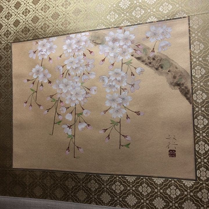 新春セール　桜花　掛軸　共箱あり　二重箱　アート　インテリア　桜 36