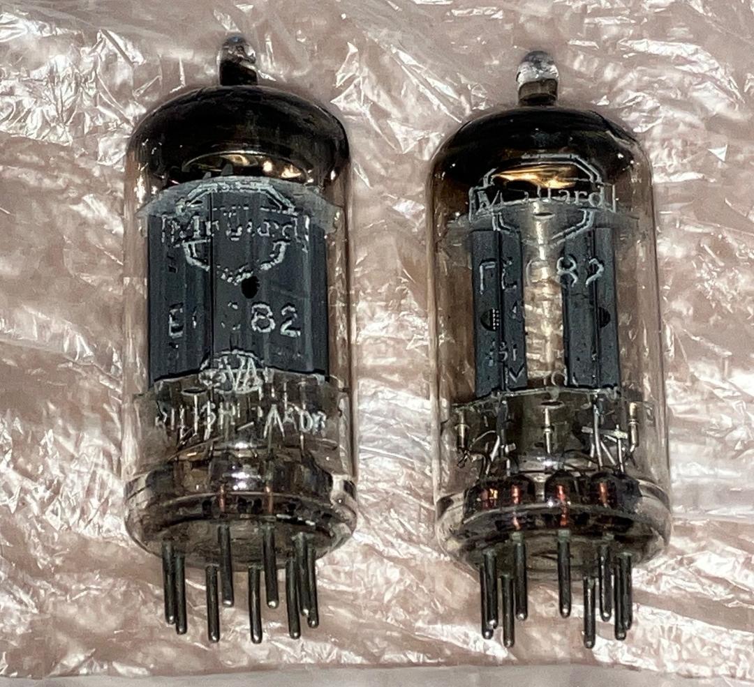 真空管 ムラード 2本セット ECC82 12AU7 ロングリブプレート新品？