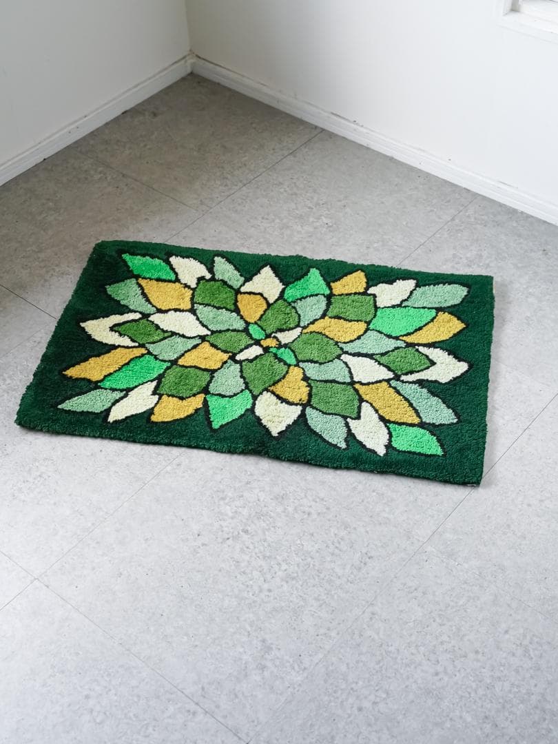 60-70's ヴィンテージ シャギーラグ ミッドセンチュリー モダン