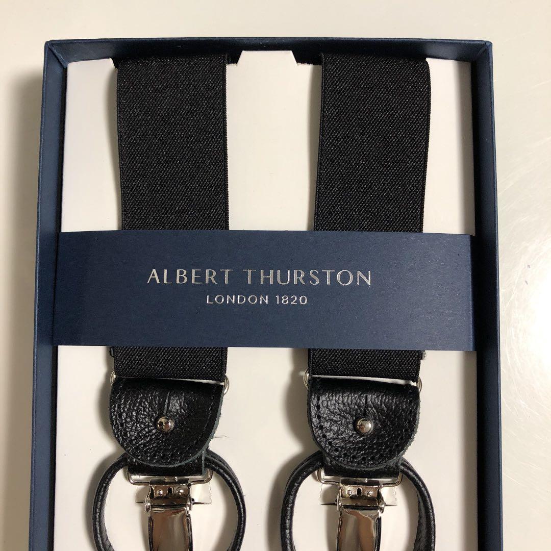 アルバートサーストン サスペンダー（ブラック無地）