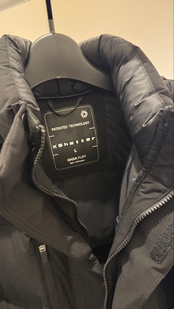 エックスシェルター(R)断熱αプレミアムギガパフダウンコート ブラック L