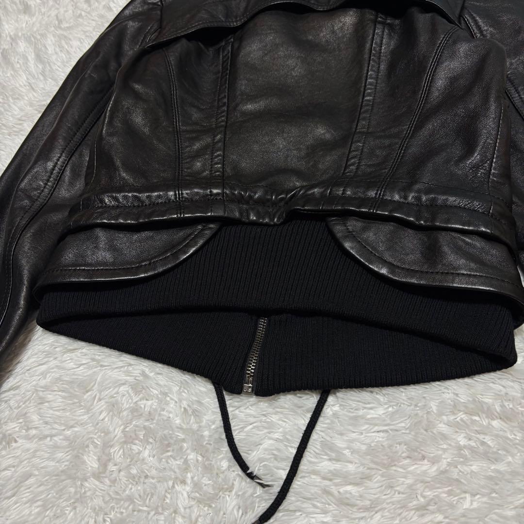 GRICO 　theory シングル ライダース ラム レザー ブルゾン