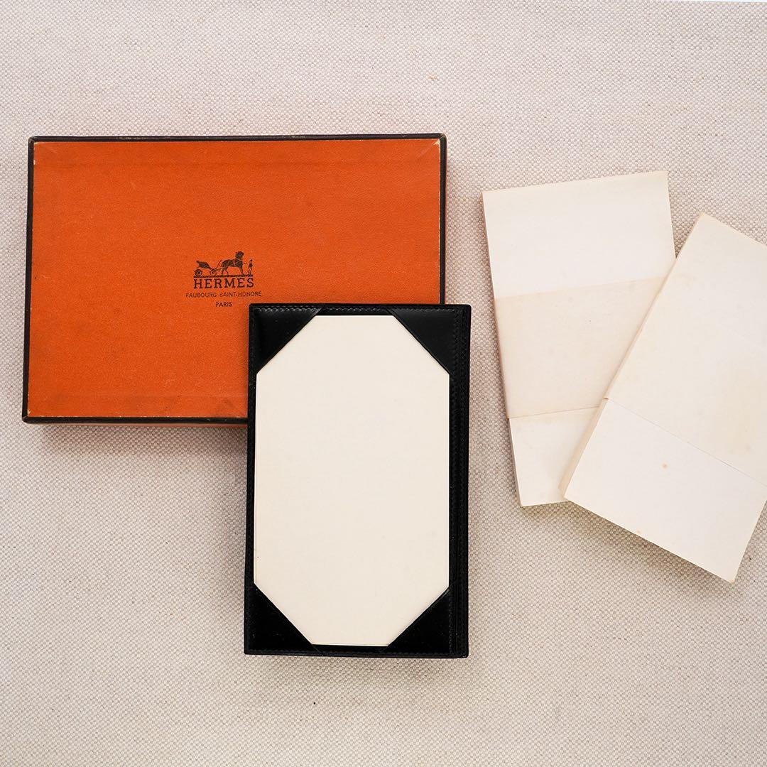 HERMES メモパッド　黒 レザー