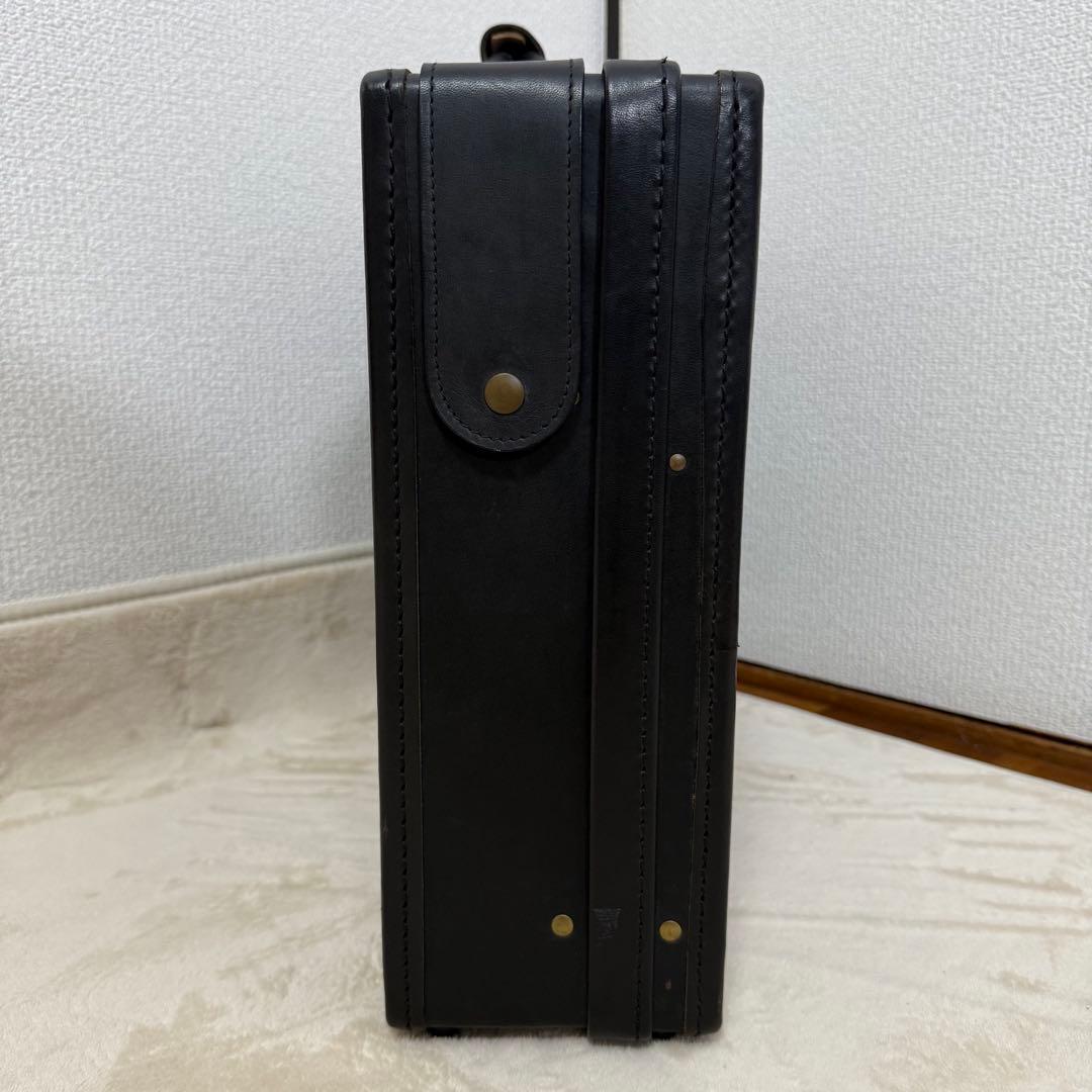ハートマン　アタッシュケース　オールレザー　A4収納　ダイヤルロック　黒