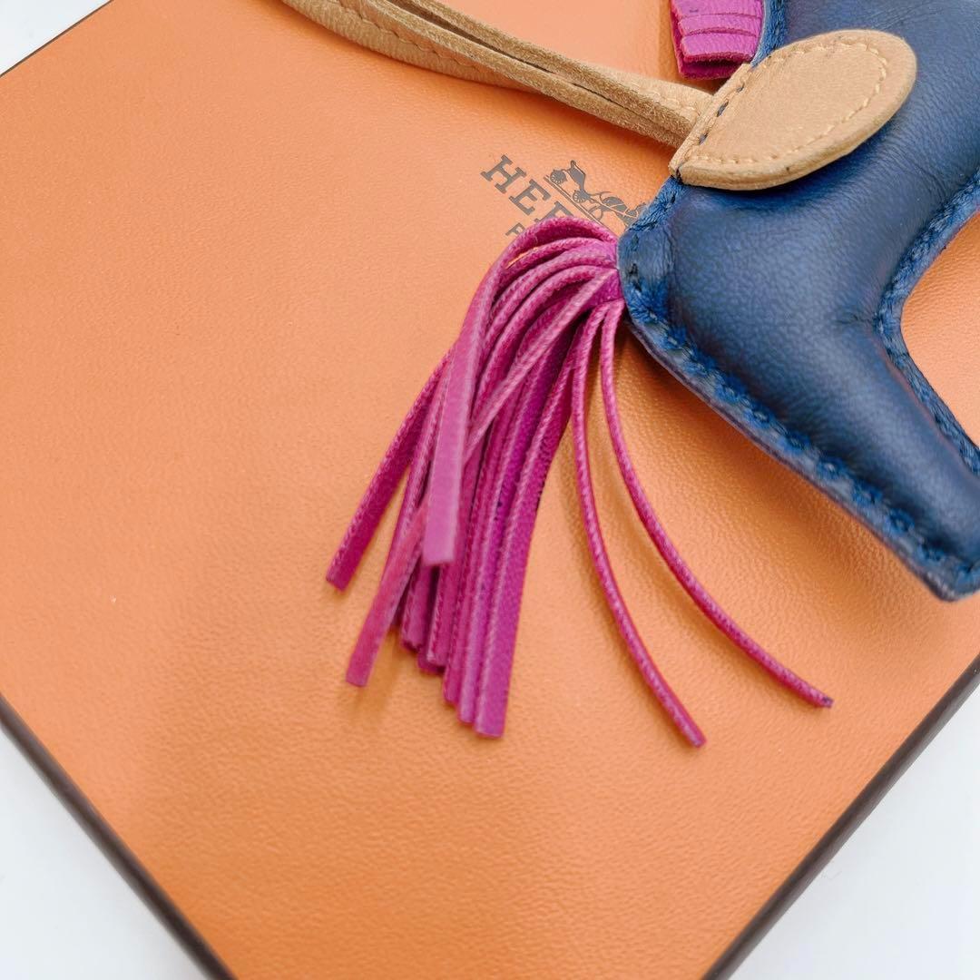 【極稀少】HERMES ロデオPM バッグチャーム ネイビー パープル ブラウン