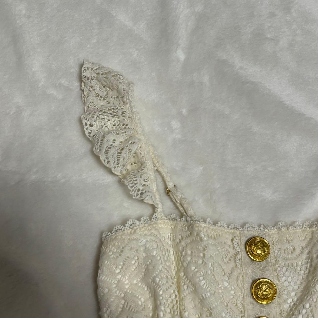 LIZ LISA リズリサ　キャミワンピース　ビックリボン　金ボタン　y2k