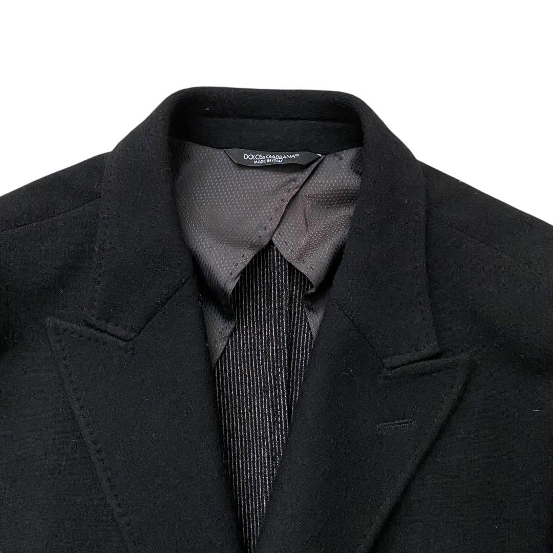 【希少】 ドルチェ＆ガッバーナ アンコンジャケット 銀ボタン ブラック ウール