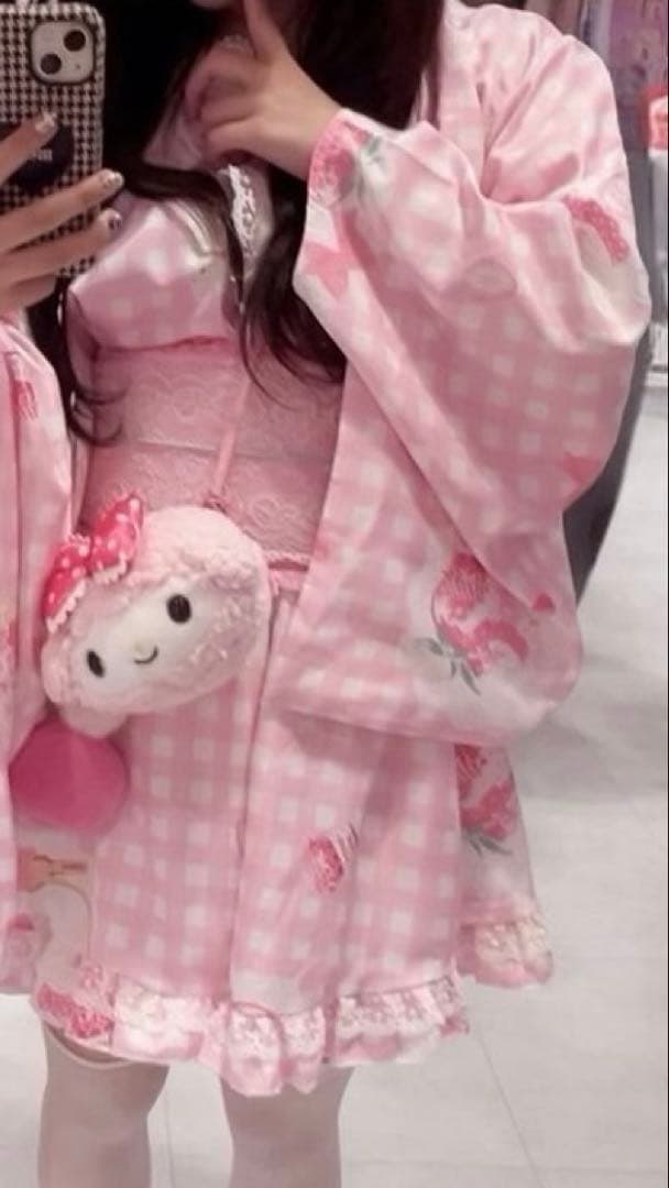 To Alice いちごギンガム浴衣セット ドレス浴衣 Sサイズ