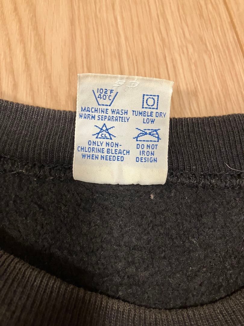 90s ビンテージ チャンピオン　リバースウィーブ　刺繍タグ　USA製　ブラック