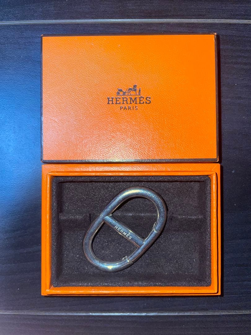 エルメス ヴィンテージ シェーヌダンクル カラビナ キーリング