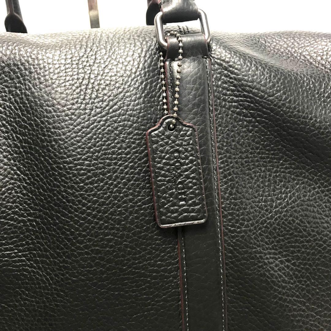 コーチ COACH ボストンバッグ ブラック レザー 大容量 旅行 75715