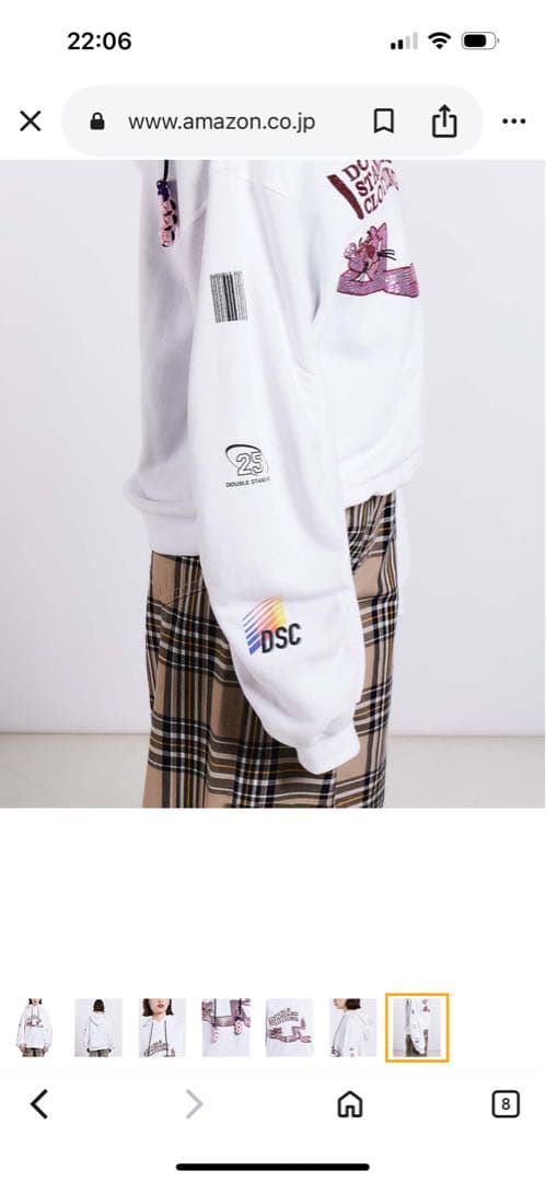 ダブルスタンダードクロージングコラボ ピンクパンサーパーカー