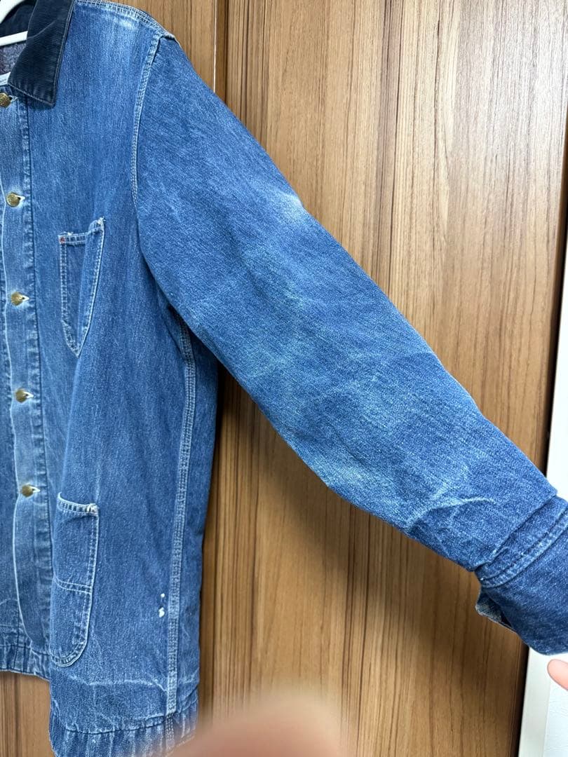 シアーズ　ビンテージ　70's デニムカバーオール XLコーデュロイ襟