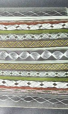 ★藤原奈津江作★高度な技術★レースガラスフュージング長皿（２）