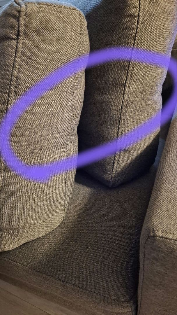 グレー ファブリック　カウチ ソファセット