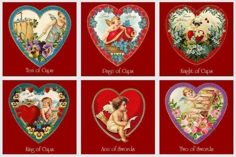 正規品希少デッキ✨珍しいスクエア型✨ハートタロットカード Heart tarot