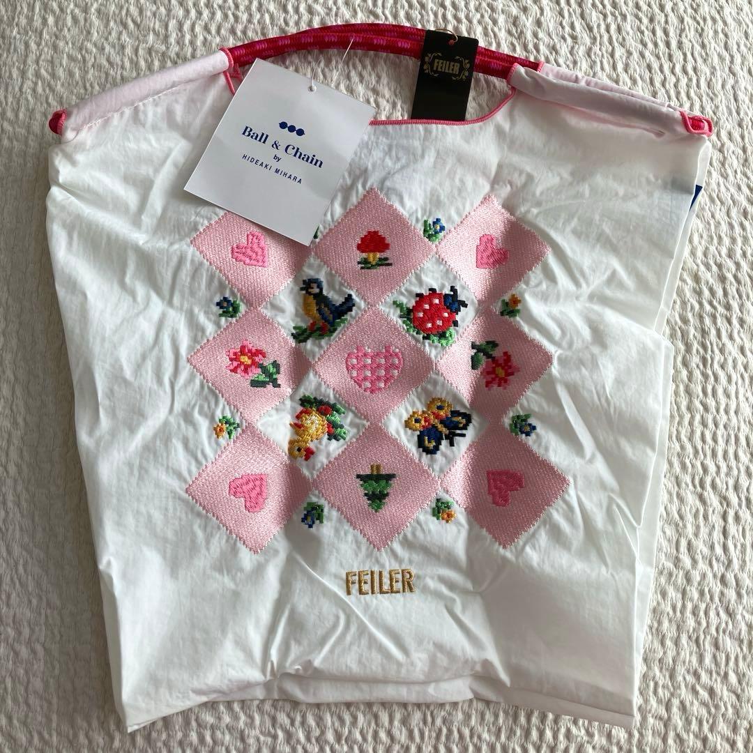 FEILER フェイラー ボールアンドチェーン　バッグ ホワイト M